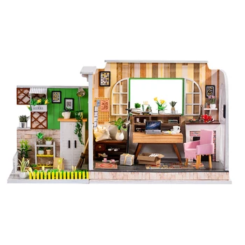 

New doll House Furniture Diy Miniature 3D Wooden Miniature doll house Toys for Children Gift