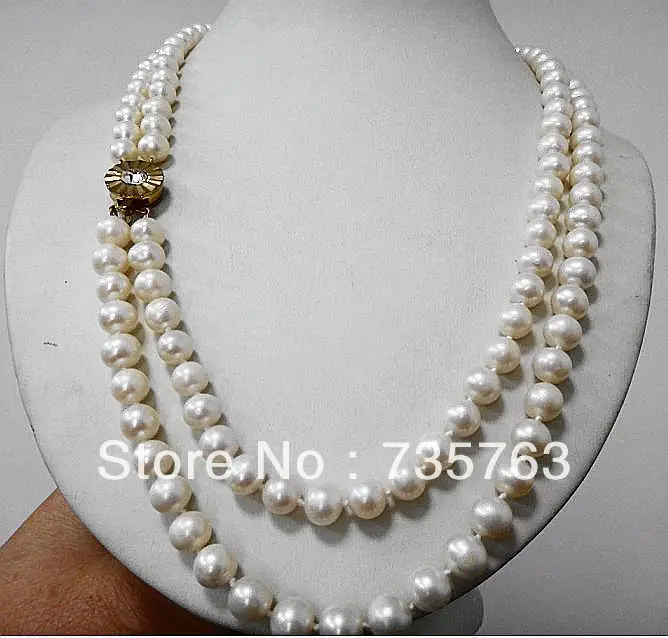 

HOT 00984 tahitian 9-10mm pearl necklace