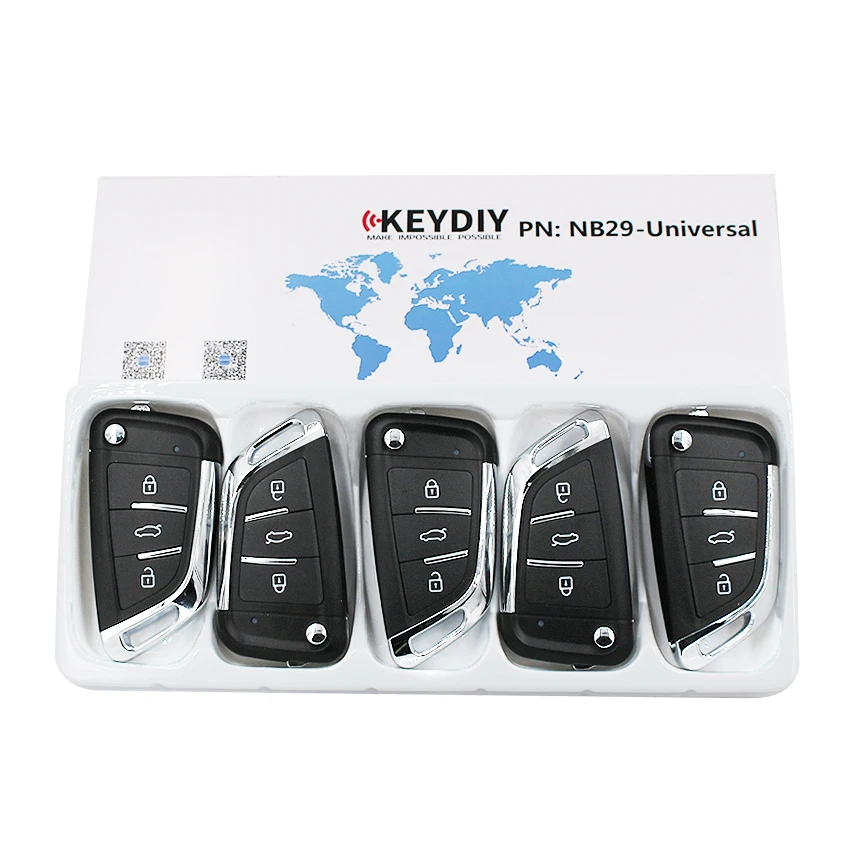 5 шт., Мультифункциональный универсальный пульт дистанционного управления для KD900 KD900+ URG200 KD-X2 nb-серия, KEYDIY NB29(все функции, указанные в чипы в один ключ