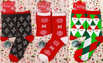 

Free Shipping+Wholesale Snowflake Deer Printed Cotton Casual Socks Ladies Female Girl Men Christmas Socks,300pairs/lot
