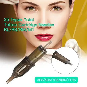 

10pcs Sterilized Tattoo Cartridge Needle Permanent Makeup Pen Machine Accessory 3RS/5RS/7RS/9RS/11RS