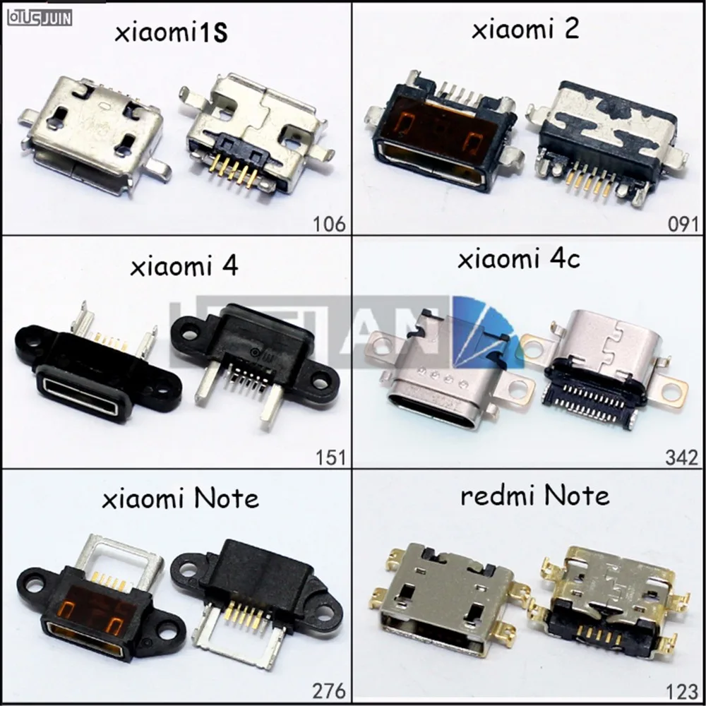 Зарядное устройство Micro USB 2 шт. разъем док станции для xiaomi 1S Mi2 4 Mi4 4C Mi4C Note Redmi