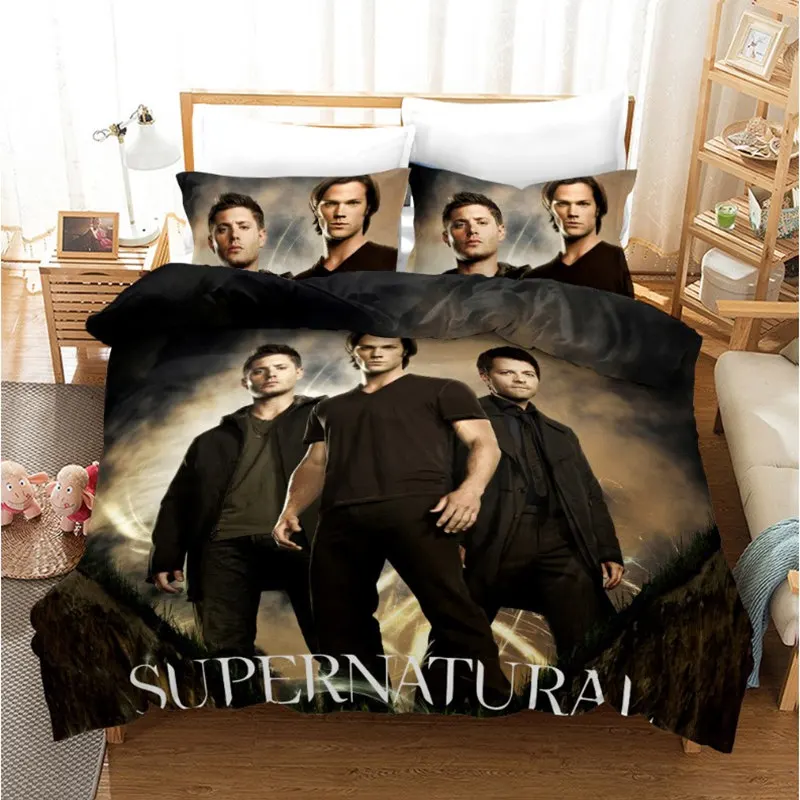 Supernatural Cosplay Costume Bedding Set Duvet Cover Cotton Pillow