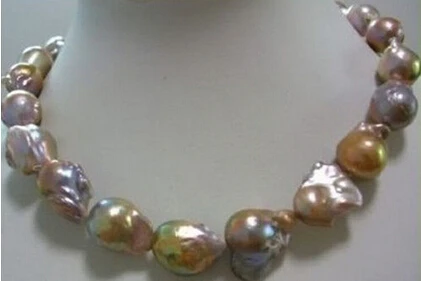 

Free shipping >>@ > Color 20mm sea baroque pearl necklace 17