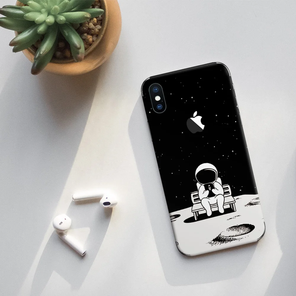 

3 style Rocket Pilot Planet Phone Sticker Back Cover Protective Film Waterproof non-slip No edging Color film for iPhone7 8 6 S
