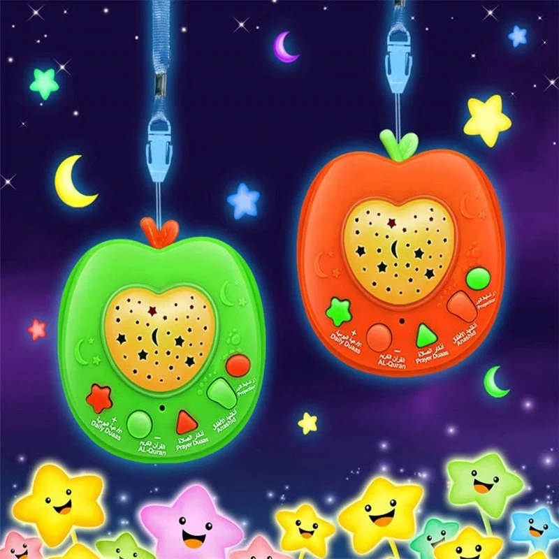 

Apple Projector Learning Machine Muslim Islamic Holy Quran Apple Toy Arabic Indonesian Story Machine Early Learning Dot Reader
