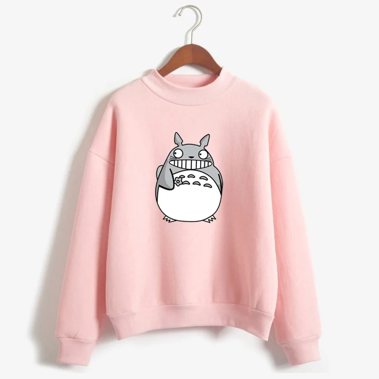  Lovely Cartoon Totoro Hoodies Female Kawaii Sleeved Women Sweatshirts Leisure Sudaderas Mujer 2017 