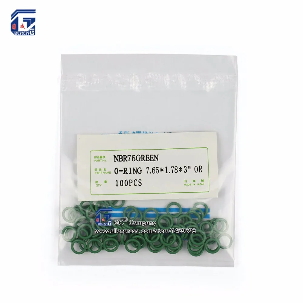 

( 7.65 x 1.78mm ) #6 R12 Seal Ring Rubber O-Ring Kit High Temperature Resistance for Car Air Condition Seals