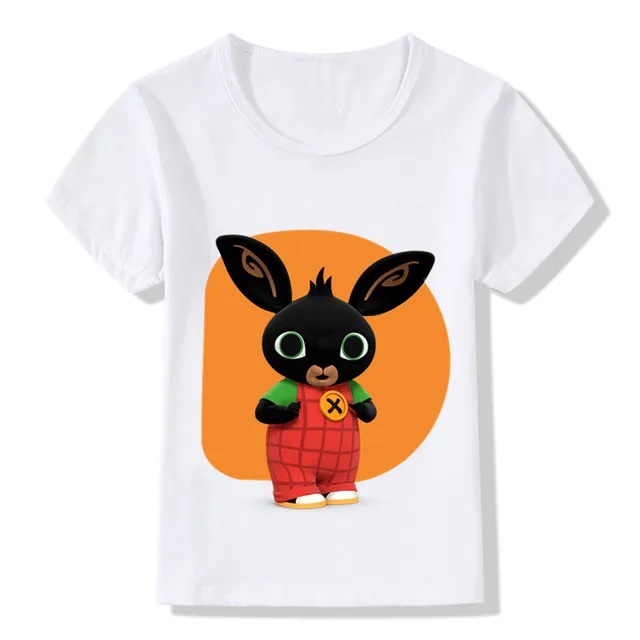 Children Cartoon Bing Rabbit/Bunny Funny T shirt Baby Boys/Girls Cute Summer Tops Kids Casual Clothes,HKP5169