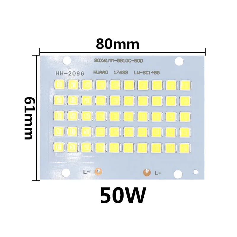 SMD5054 светодиодный чип лампы 10 Вт 20 Вт 30 Вт 50 Вт высокой мощности 130лм/Вт смарт IC Cree светодиодный 32-36 в для внутреннего и наружного DIY Kit - Испускаемый цвет: 50W