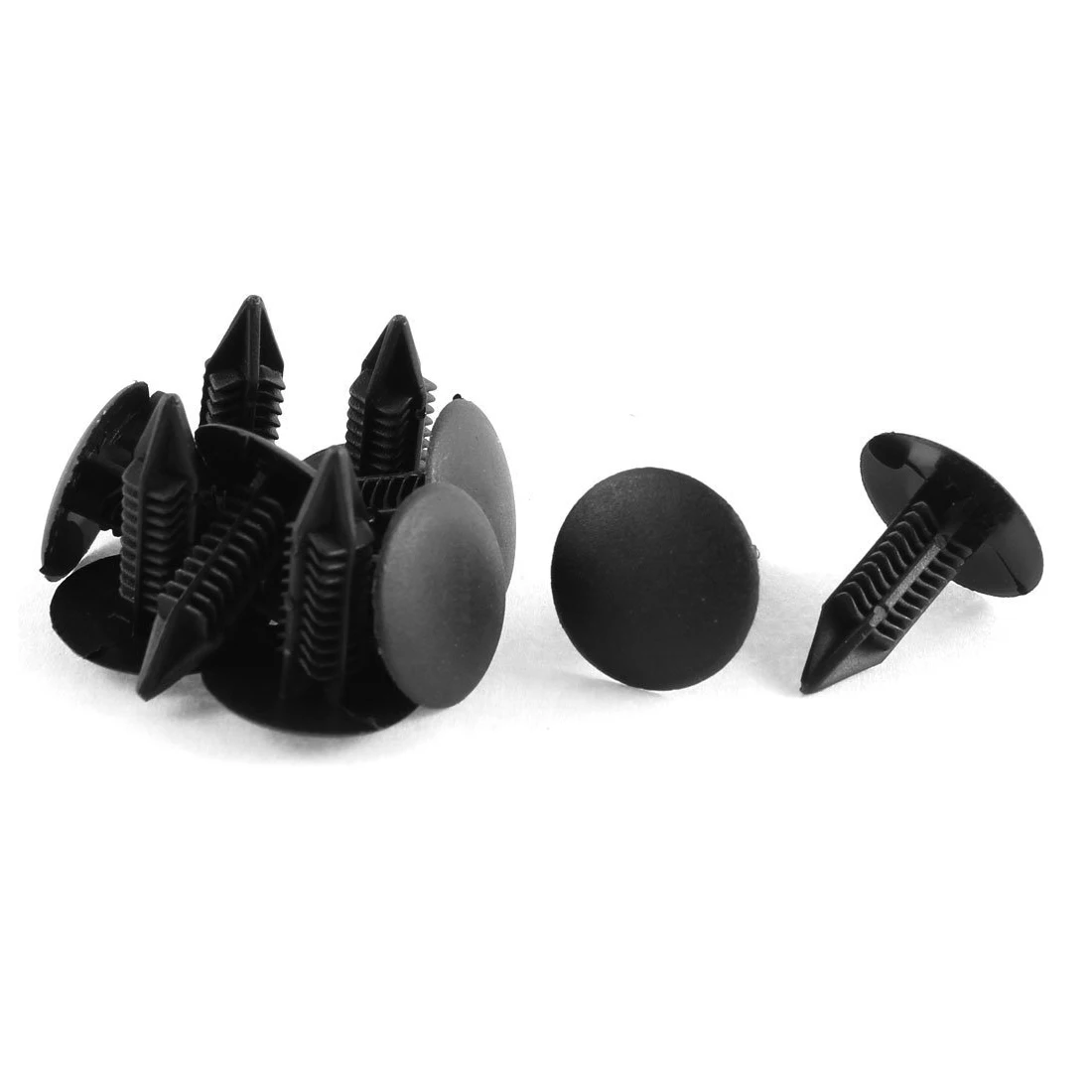 AUTO 10 Pieces Black Plastic Push Type for Mat Mudguard Clips for