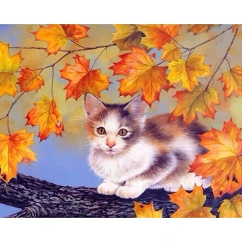 

Maple kitten Hand Made Paint High Quality Canvas Beautiful Painting By Numbers Surprise Gift Great Accomplishment