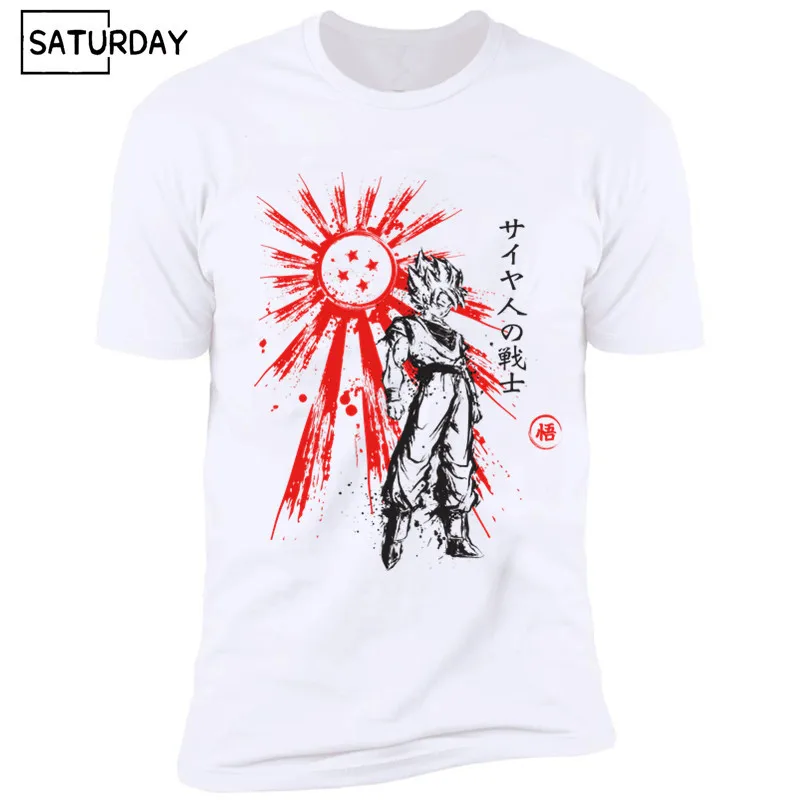 Dragon Ball Z футболка Goku с коротким рукавом и круглым вырезом летняя футболка сайан вежета harajuku брендовая одежда футболка - Цвет: TB223E