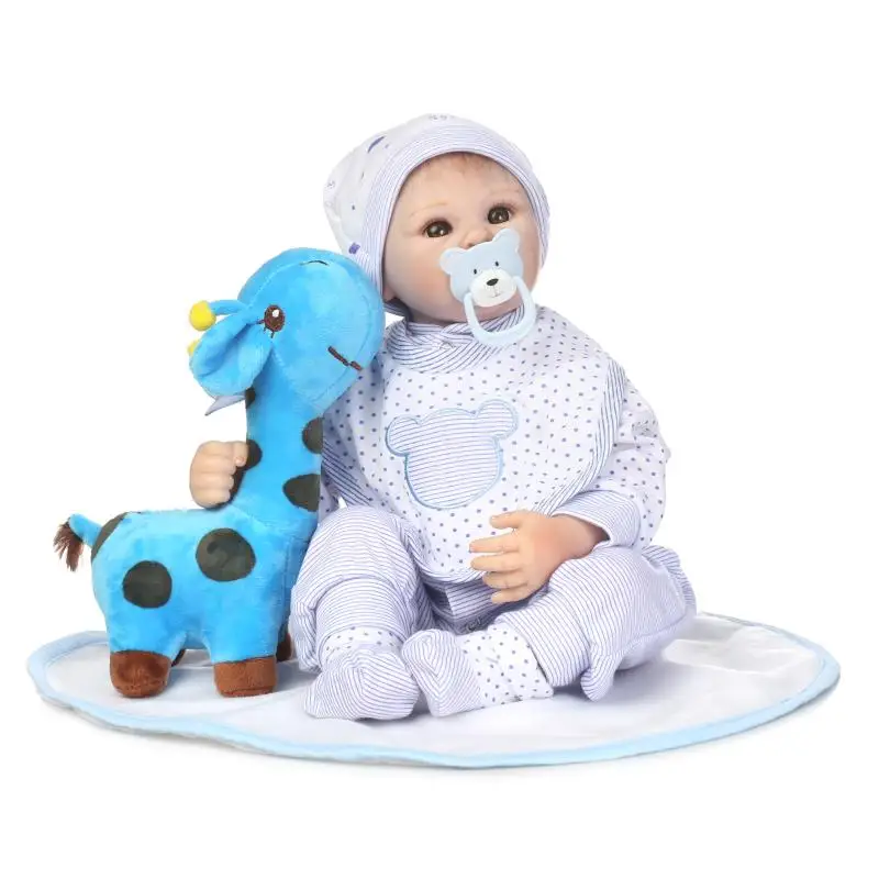 

NPKCOLECTION new arrival 50cm silicone limbs and cloth body lifelike newborn baby boy Children gifts silicone reborn baby dolls