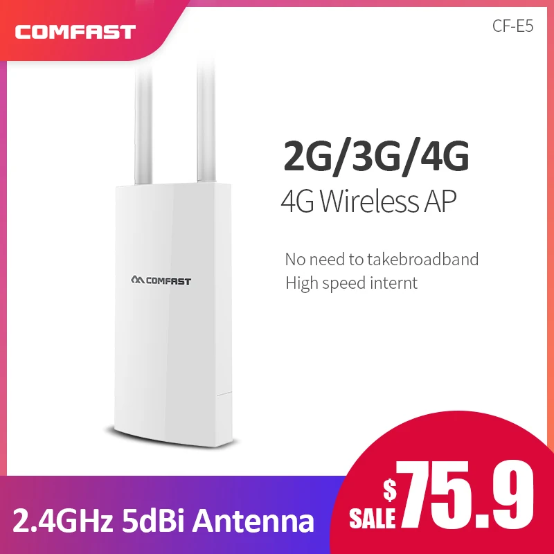 

Comfast CF-E5 High Speed Outdoor 2.4G LTE Wireless AP Wifi Router plug and play Netcard Portable Wireless Router WiFi Router