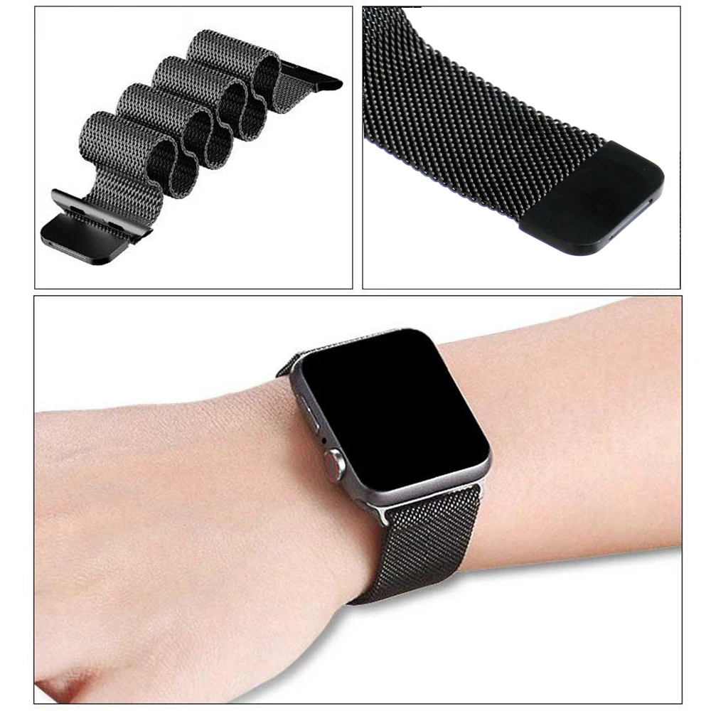 Leecnuo ремешок для часов для Apple Watch 42 мм, 38 мм, ремешок для часов, Миланская петля, браслет ремешок для наручных часов iWatch серии 1/2/3