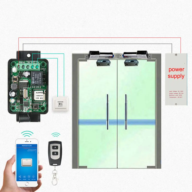 KTNNKG Wifi переключатель 1CH DC 12 V 24 V 10A домашней автоматизации релейный модуль 433 Mhz приемник Универсальный беспроводной дистанционный переключатель