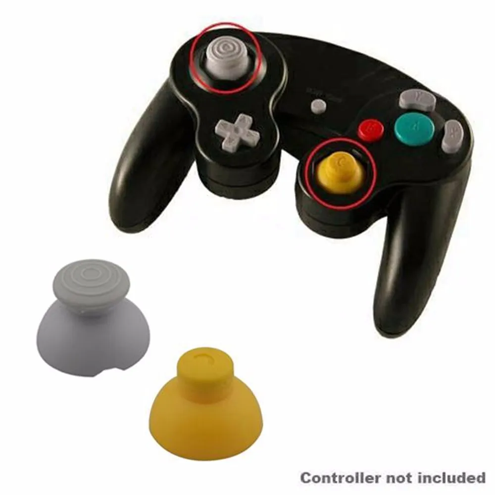 1pcs Right +1pcs Left Analog joystick  Grips  Joystick Cap for NGC   controller