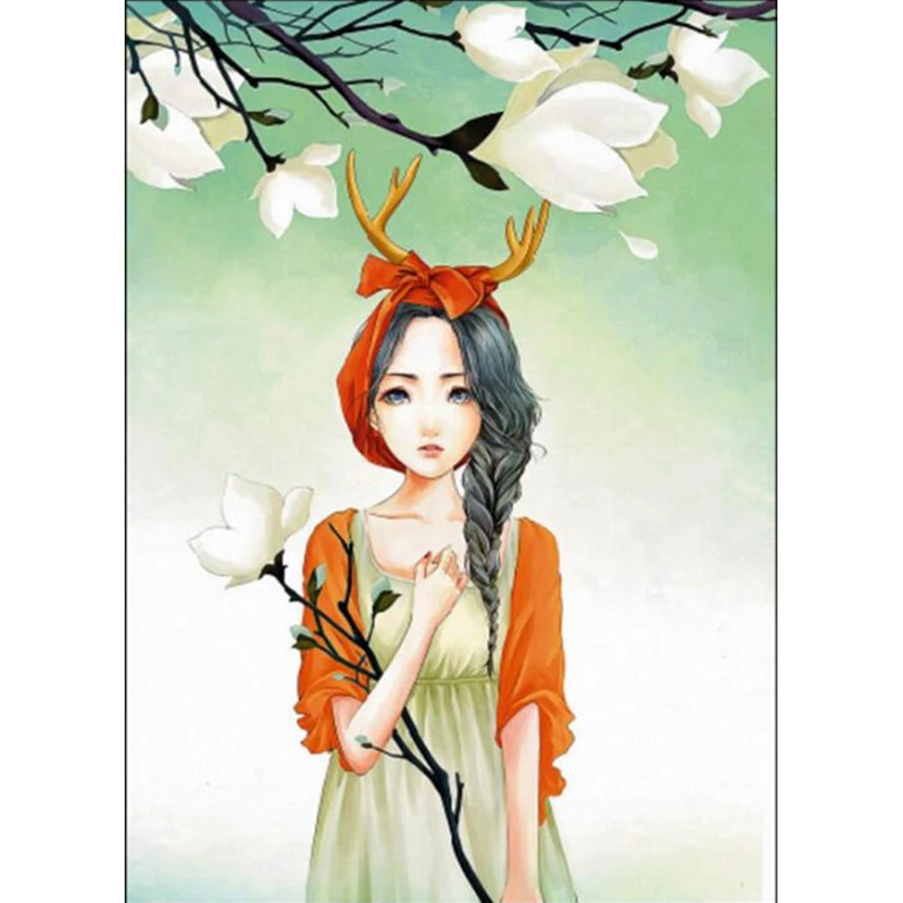 

LI LOYE Diamond embroidery 5D DIY Diamond Painting Flower girl Crystal Cross Stitch Mosaic Round Drill Decor Paintings RT290