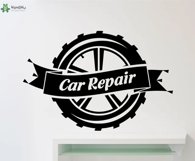 Yoyoyu Dinding Perbaikan Layanan Vinyl Stiker Dinding Khusus Auto Bengkel Mobil Logo Seni Mural Desain Yang Dapat Dilepas Diy Dekorasi Cy87 Wall Stickers Aliexpress