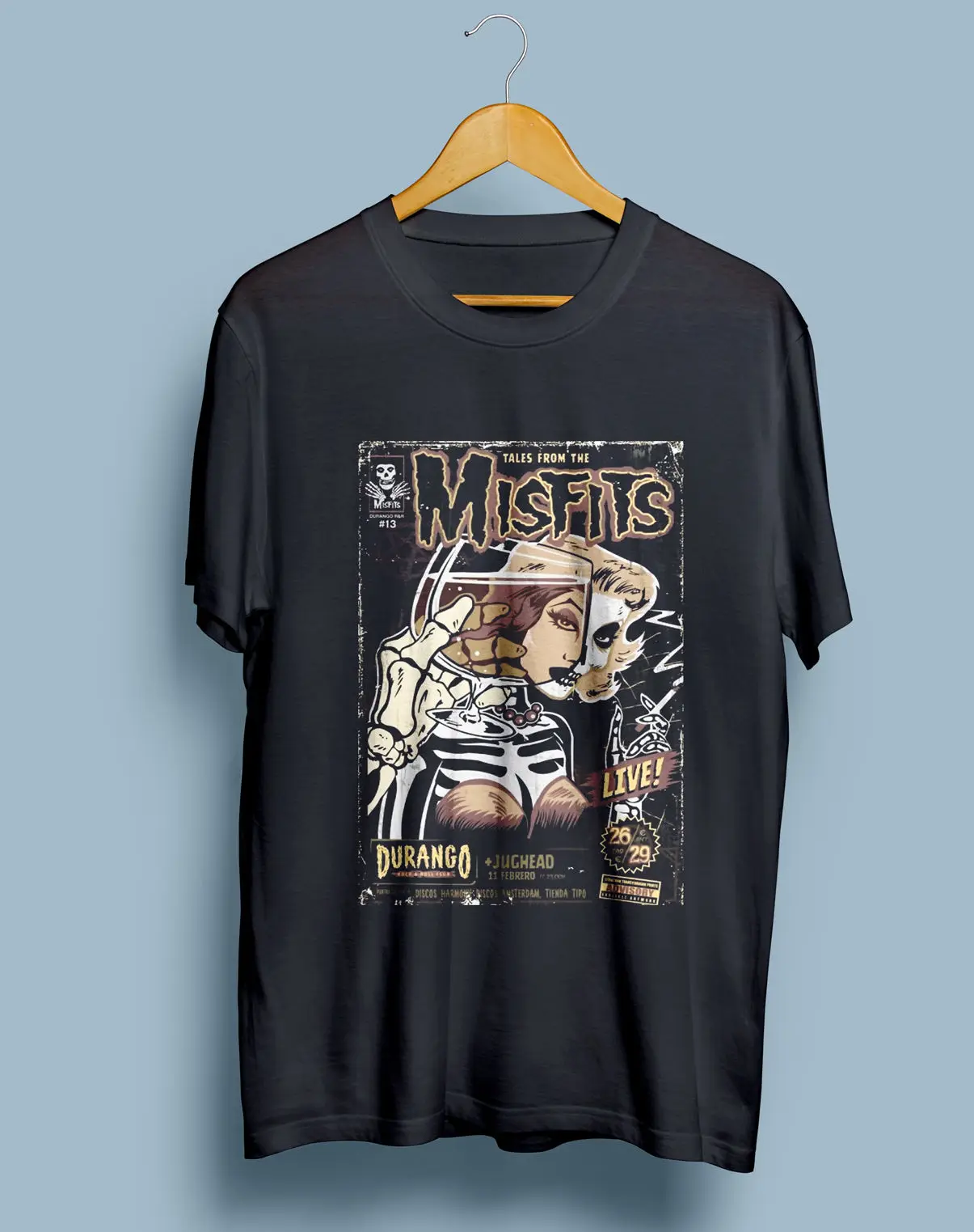 Новый постер Misfits для концертов художественная черная футболка рок группы S 4Xl|t