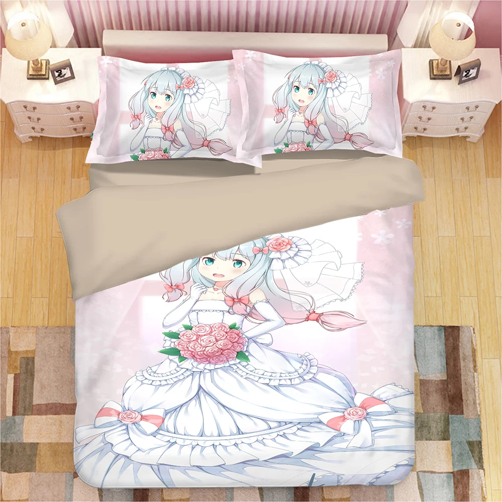 cheap Pink white korean princess bedding sets twin queen king size girls kids bedding sets 3d duvet cover set single double bedclothes