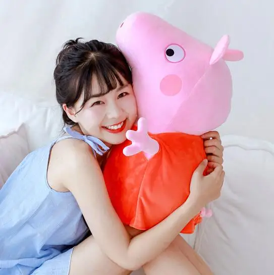 

Big 46cm Genuine Peppa Pig Official authorization George pig family daddy mummy Kids Plush Stuffed toy Gifts free shipping