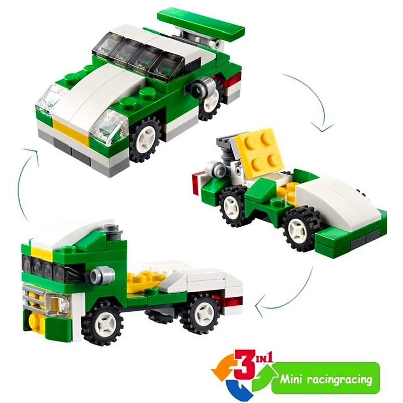 

DECOOL Mini 3 in 1 Speeder Building Blocks Sets Bricks Kids Model Kids City Creator Toys Marvel Compatible car
