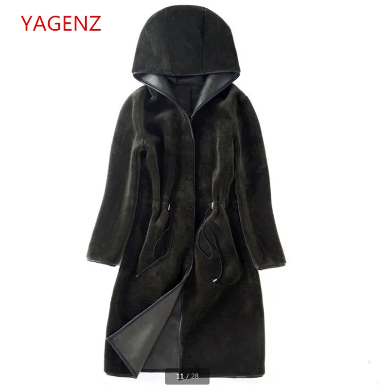 

Fashion PU leather Tops Wool Fur coat Women winter coat NEW Imitation lambs wool Hooded Warm coat Large size Women clothes K2617
