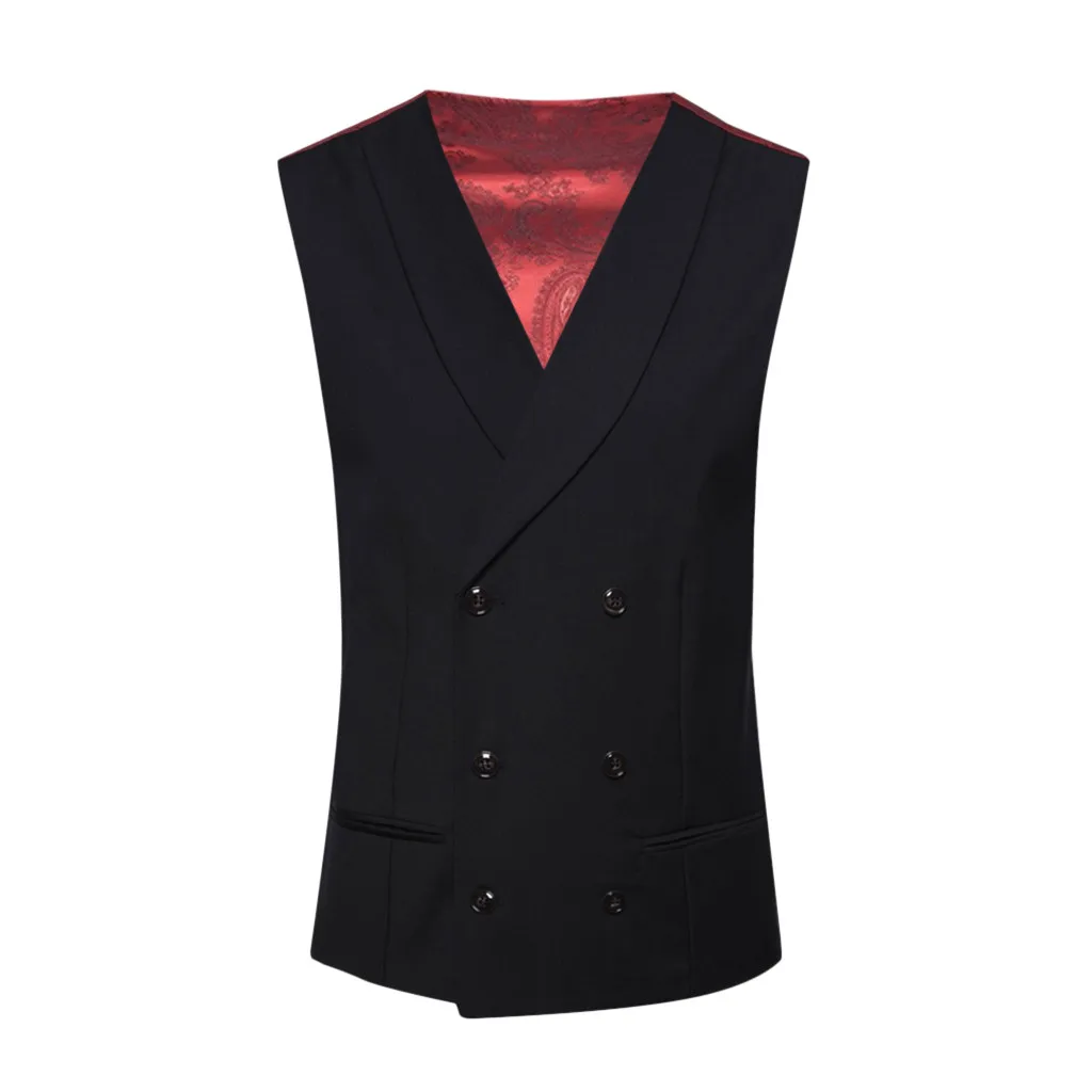 Men's Fashion Business Casual Wedding Waistcoat Tops Vest  Jacket Top Coat Support Wholesale And Dropship