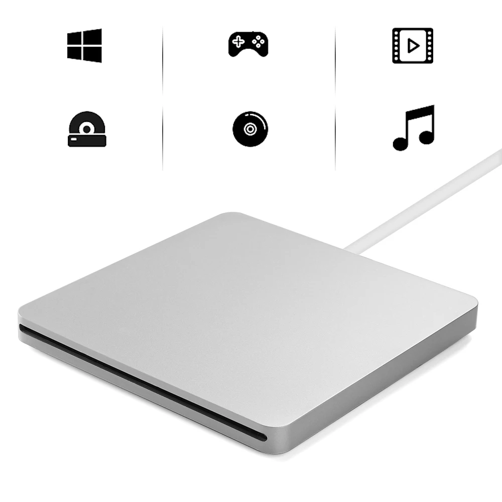

Universal Ultra-thin USB 2.0/3.0 External Slot DVD/CD RW Super Drive For Apple Macbook Pro Air External Slot-loading