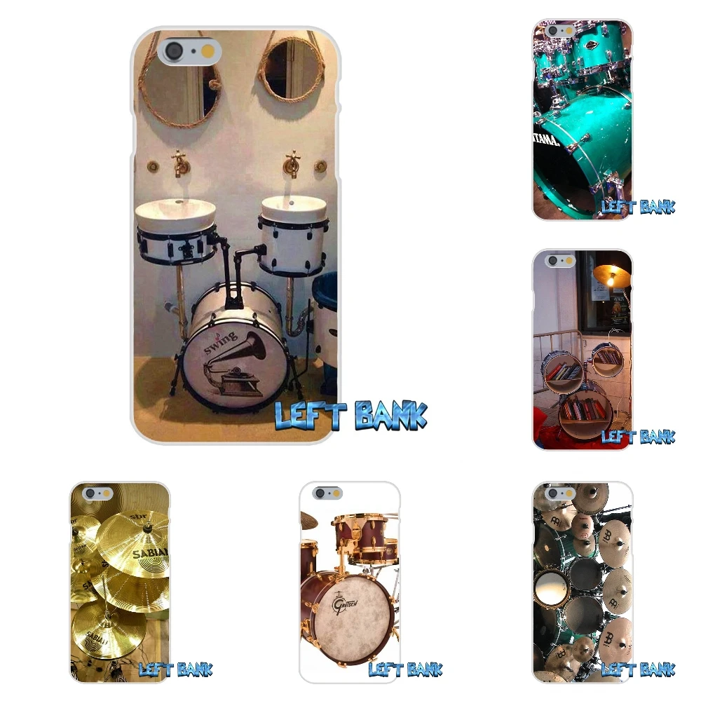 Мягкий силиконовый прозрачный чехол из ТПУ для Samsung Galaxy Note 3 4 5 S4 S5 MINI S6 S7 edge cymbal drums