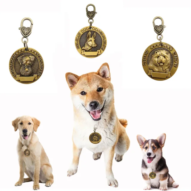 new personalized pet id tags copper dog id collar tag necklace