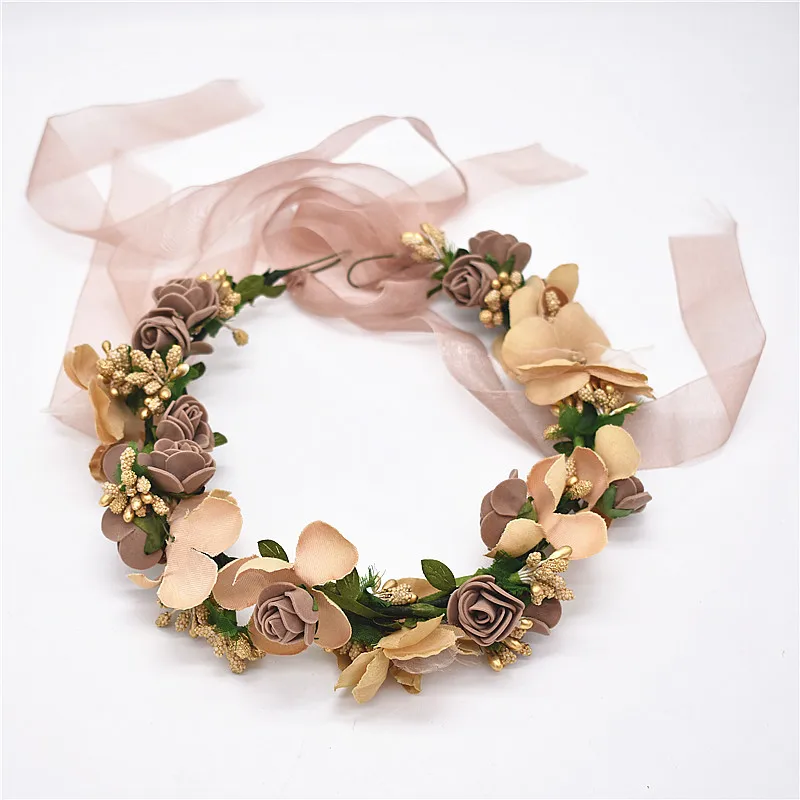 

2018 Lanxxy hot new fashion accessories sold hair bands hair women Wedding Flower Headband crown tiaras Hairbands bride