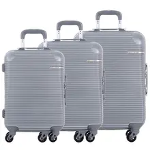 DAVIDJONES 3 piece hardside luggage set 20″ 24″ 28″ TSA lock spinner wheels/ABS boarding suitcase water-proof travel trolley