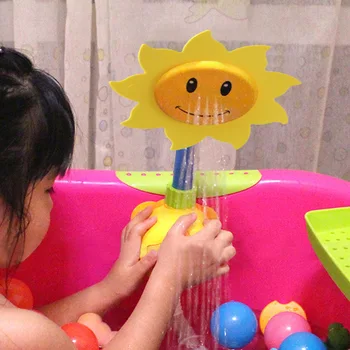 

Baby shower toy sunflower shower cartoon sun flower spray bathroom summer play water toy
