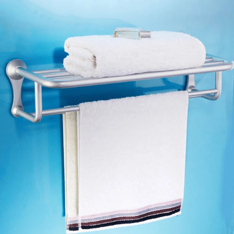 

Alumimum Bathroom Towel Rack Holder Hanger Kitchen Hotel Bath Towel