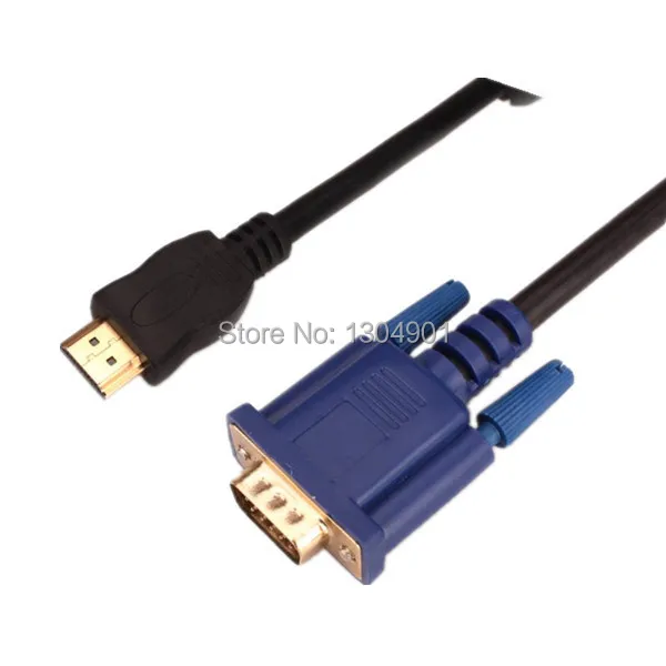 

Hight quality 5FT 1.5M HDMI MALE To VGA MALE Cable HD-15 Pin Video Adapter For HDTV HDMI adapter PC Laptop