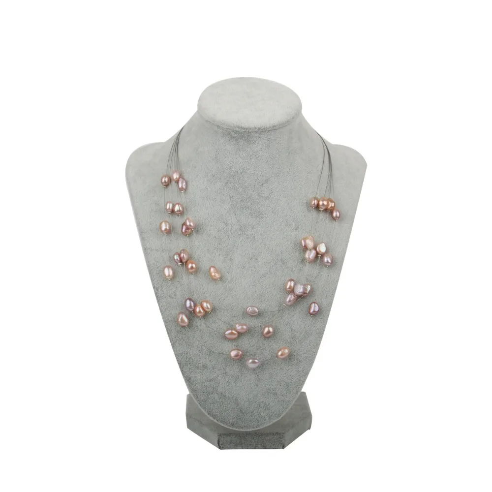 

Wedding Jewelry Bridal Choker Necklace Real Natural Freshwater Multi-layer Pearl Necklace for Women Wedding Bride Necklace