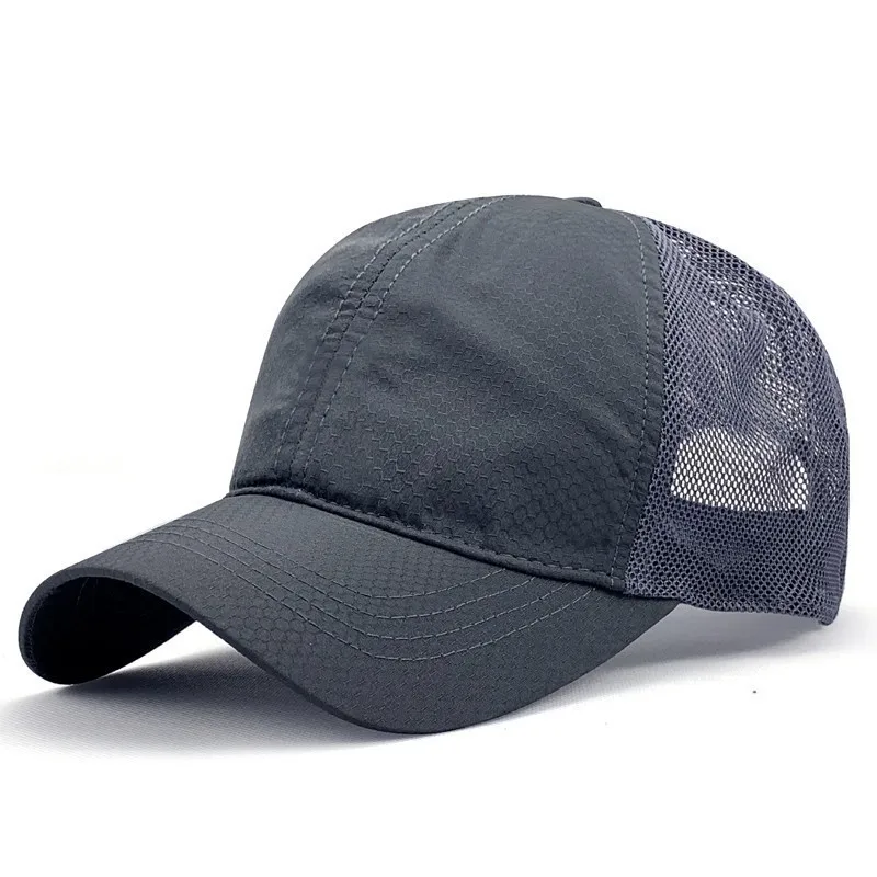 Male Large Size Peak Cap Men Summmer Mesh Truker Hats Big Bone Man Dry Quickly Cool Baseball Caps  M 55-60cm L 60-65cm flat cap baseball hat Baseball Caps