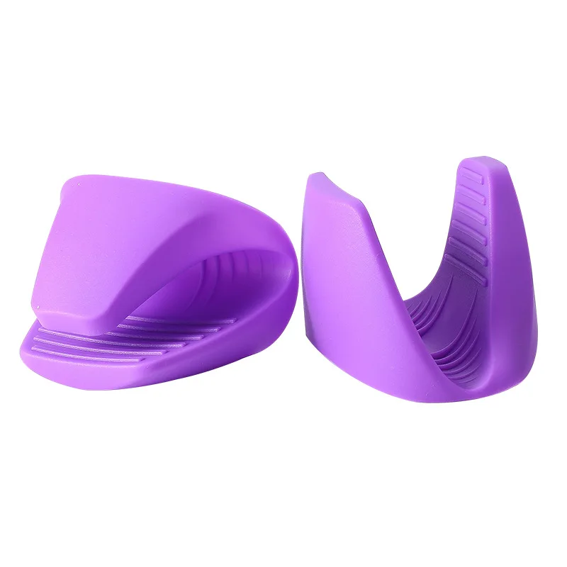 

2pcs High Temperature Resistant Silicone Gloves Clip Anti-skid Baking Oven Microwave Oven Hand Clip Heat Insulation Clip