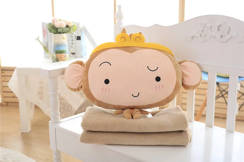 MDH cartoon pillow warm hands yoyo MONKEY Plush Toy three in one air