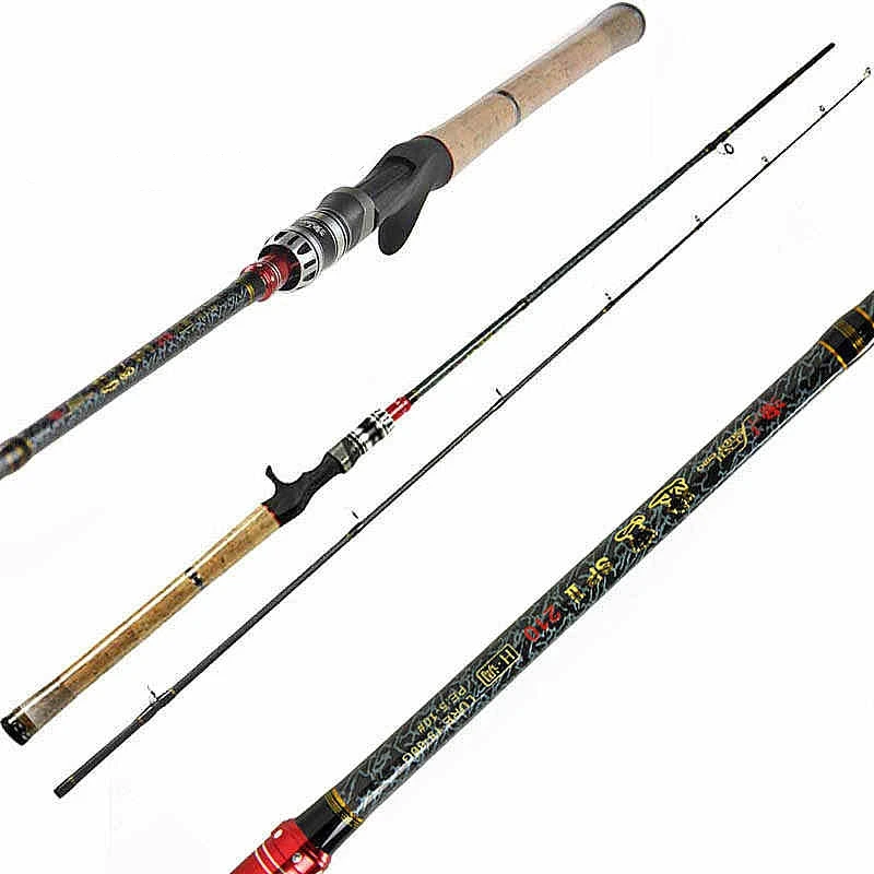 Brand 210cm H baitcasting fishing rod 193g Black Bass Fishing light