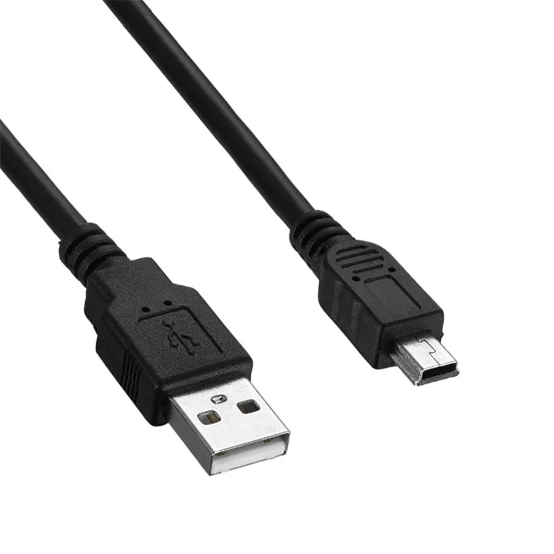 

1PC USB 2.0 A Male Plug to Mini 5 Pin Plug Data Cable Cord 0.3m 0.5m 1.5M/5FT 3M/10FT Black