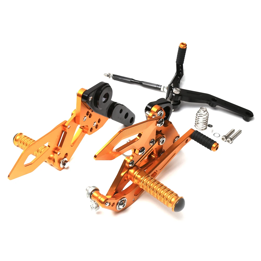 SMOK Мотоцикл CNC Алюминиевые Регулируемые задние комплекты Rearset подставка для ног