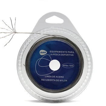 Рыболовные лески, 1 шт., стальные лески 10 м, максимальная мощность 7 прядей, супер мягкие лески с пластиковым водонепроницаемым покрытием GSX