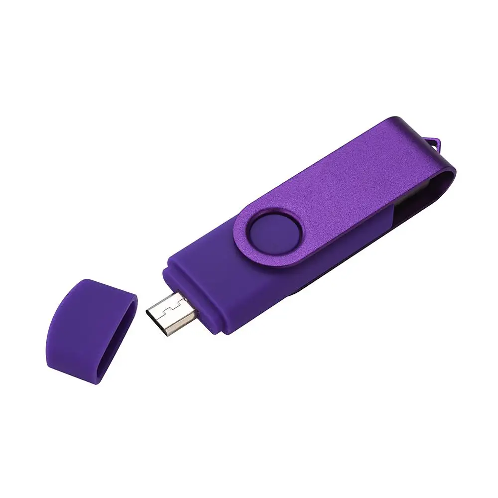 Colorful OTG USB Flash Memory Stick 16GB 32GB Pendrive 4GB 6GB 64GB U Disk USB Flash Drive For Computer/Android Phone - Color: Purple