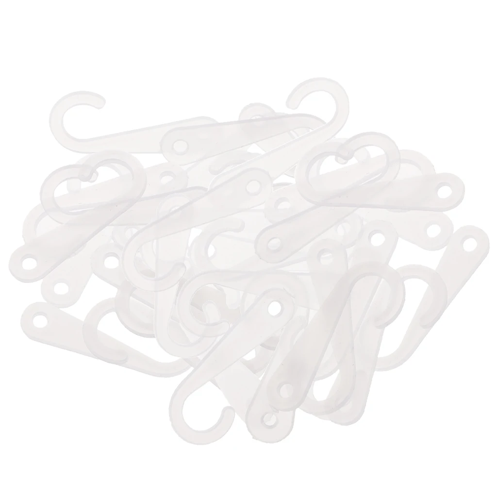 50pcs Plastic J Hooks Fasteners Socks T-Shirt Clothing Display Hanger