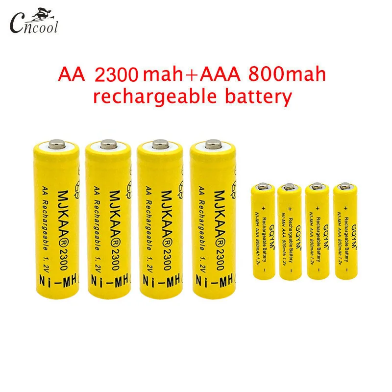 

20 pcs AA 2300mAh Ni-MH Rechargeable Batteries + 20 pcs AAA 800mAh Rechargeable Batteries