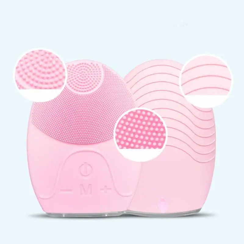 Ultrasonic Electric Facial Cleansing Brush Vibration Skin Face Washing Brush Cleanser Waterproof